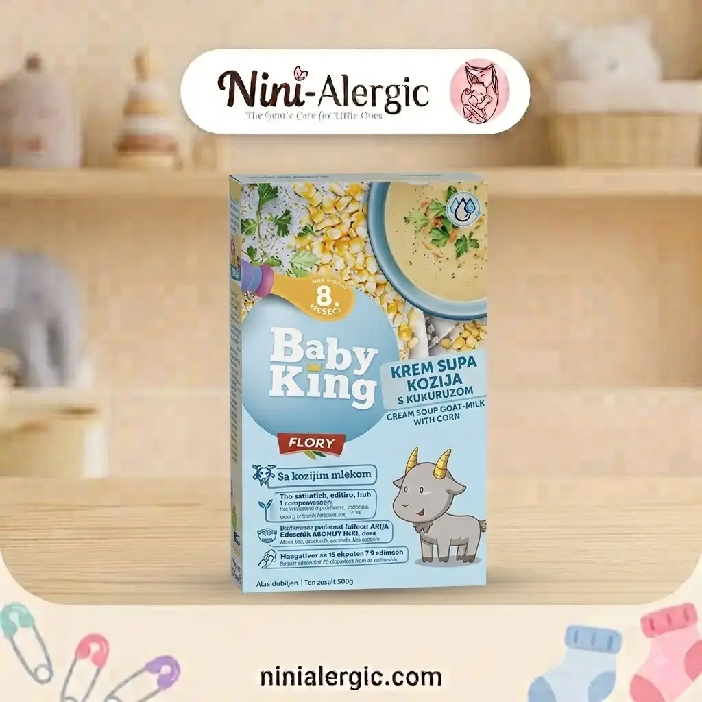 babyking-goat-cerelac-apple-carrot سرلاک با شیر بز بیبیکینگ - غلات سیب و هویج (+8 ماه) - تصویر 1
