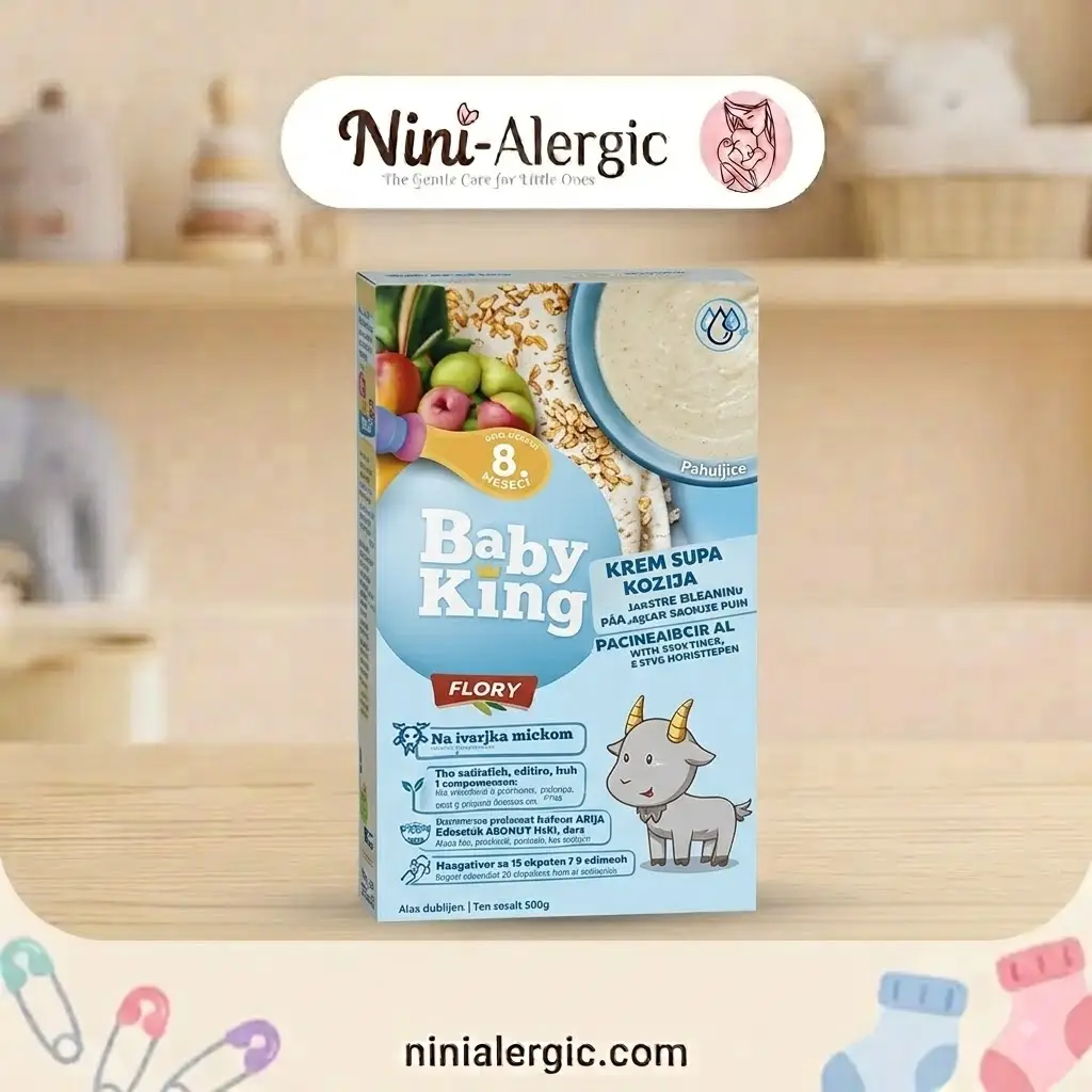 babyking-goat-cerelac-mixed-soupy سرلاک با شیر بز بیبیکینگ - میکس غلات (سوپی) (+۸ ماه) - تصویر 1