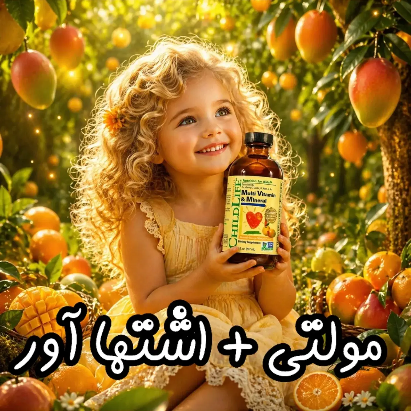 childlife-essentials-multi-vitamin-mineral-237ml مولتی ویتامین مایع چایلد لایف | ۱۲ ویتامین و مینرال | پرتقال-انبه | ۲۳۷ میلیلیتر - تصویر 1