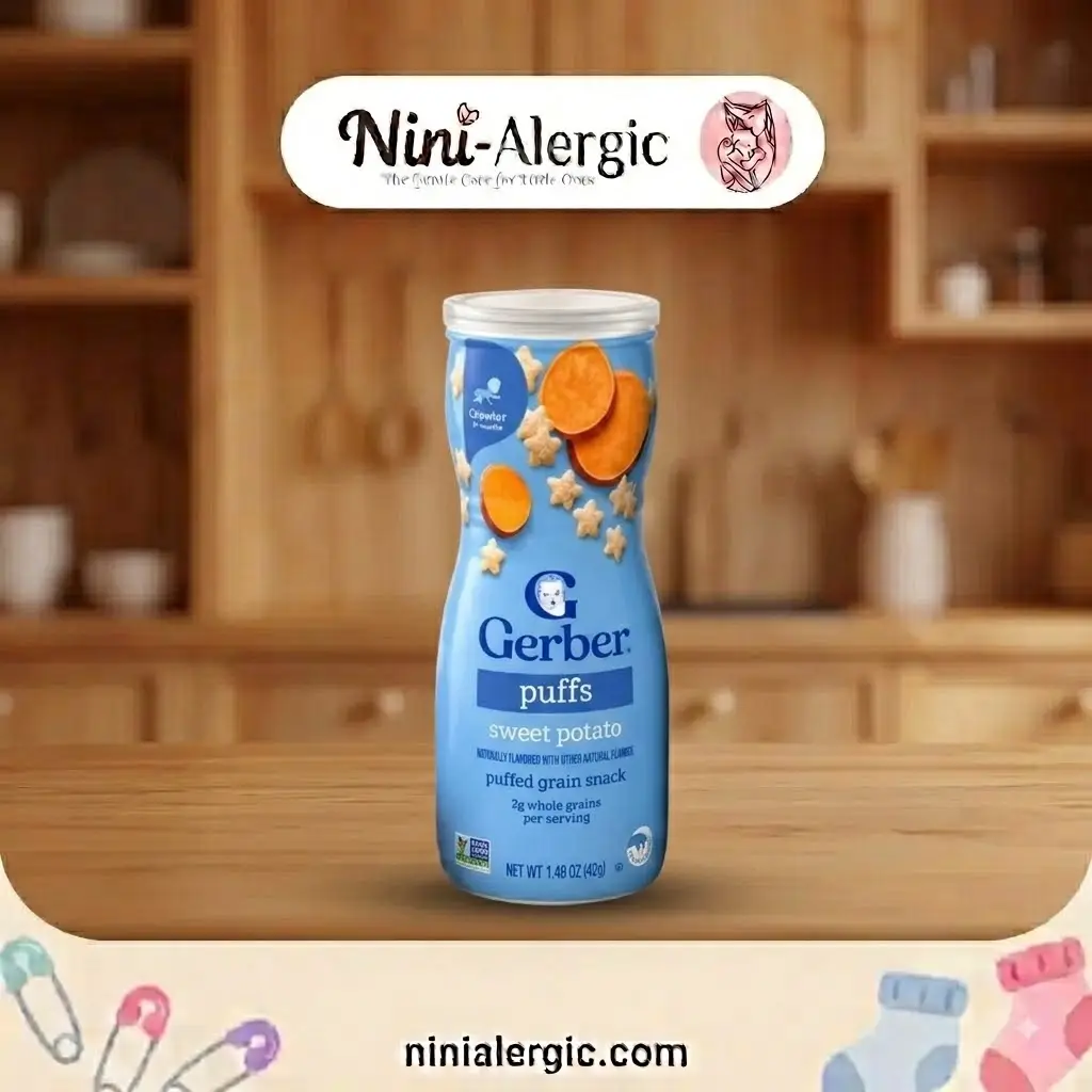 gerber-puffs-sweet-potato پاف بدون شیر گربر طعم سیبزمینی شیرین 42 گرم - تصویر 1
