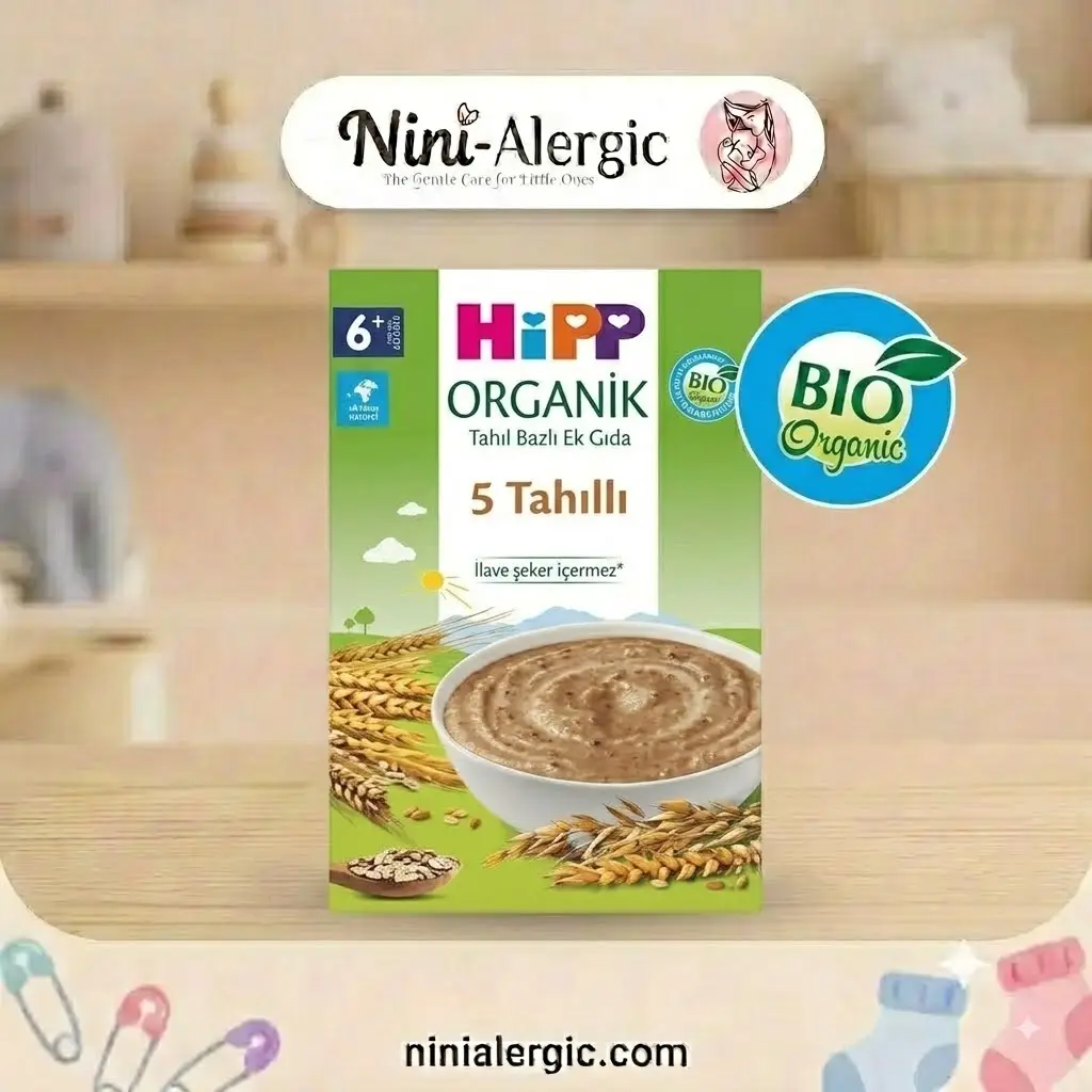 hipp-5grain-nomilk-200g سرلاک بدون شیر هیپ طعم ۵ غله ۲۰۰ گرم - تصویر 1