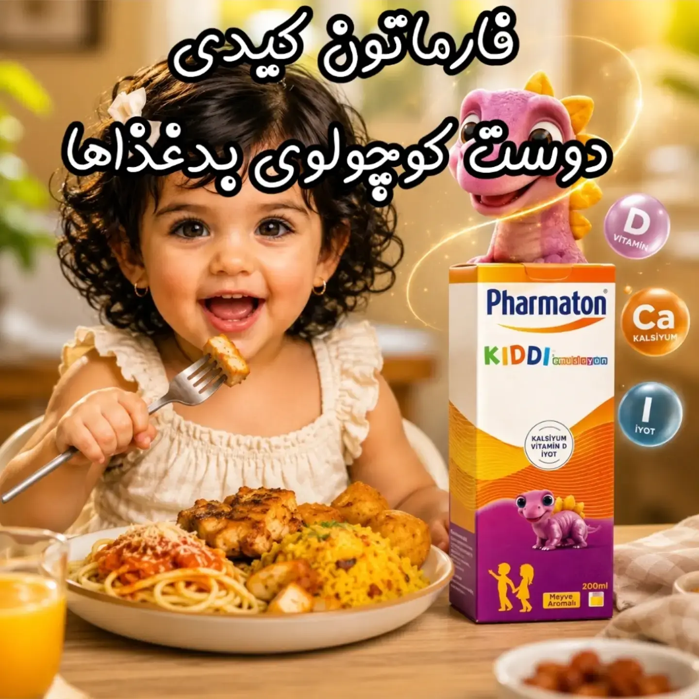 pharmaton-kiddi شربت فارماتون کیدی (Pharmaton Kiddi Syrup) - 200 میلیلیتر - تصویر 1