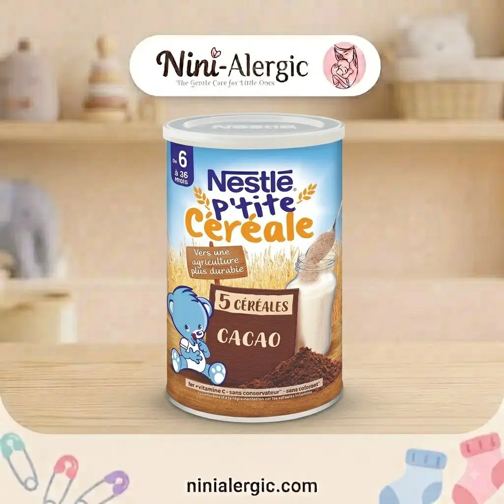ptite-cereale-5-cereales-cacao-6m سرلاک نستله پتیت سرال ۵ غلات کاکائو مثبت ۶ ماه ۴۱۵ گرمی - تصویر 1